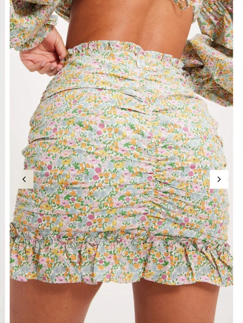 For Love & Lemons Raleigh Floral Mini Skirt